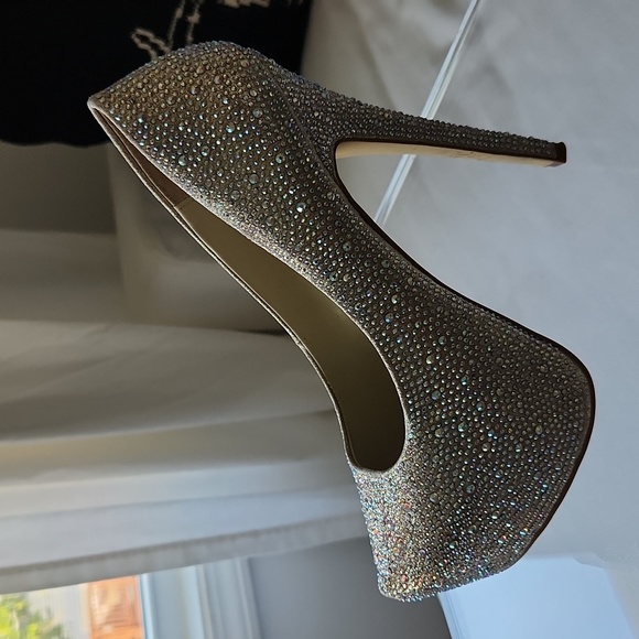 Steve Madden rhinestones and crystal ultra high heel platform shoes - Picture 8 of 12